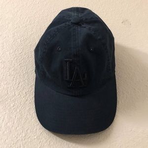 Los Angeles Dodgers All Black Strapback Hat